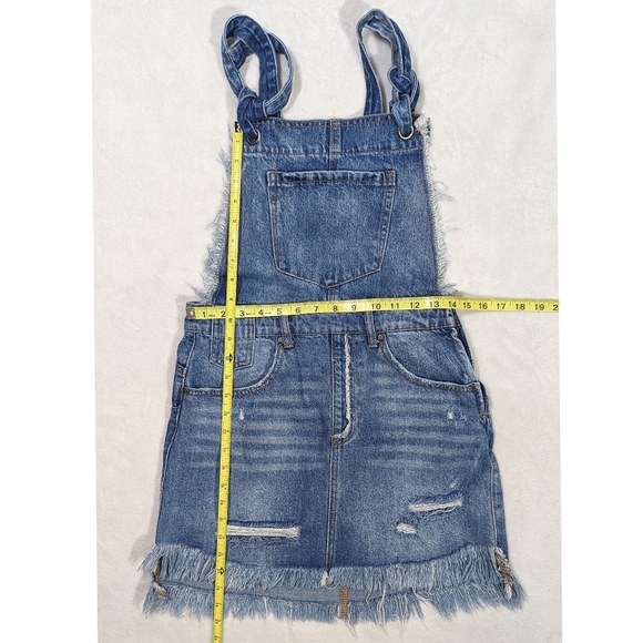 Denim Overall/Skirtall Dress - Picture 6 of 9